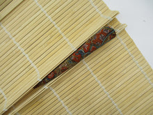 Load image into Gallery viewer, Brown Kimono Fabric Hair Slide 130mm Long Metal Clip