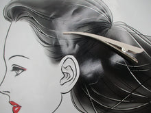 Load image into Gallery viewer, Sakura Pink Recycled Silk Kimono Alligator Long Clip 5 1/8 inches, 130mm