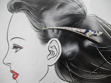 Load image into Gallery viewer, Elegant Upcycled Eco Friendly Kimono Hair Clip, 130mm Alligator Clip