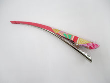 Load image into Gallery viewer, Pink Statement Japanese Silk Kimono Fabric Covered Alligator Kimono Hair Clip