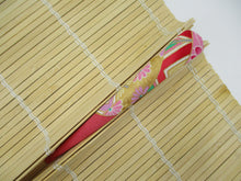 Load image into Gallery viewer, Pink Statement Japanese Silk Kimono Fabric Covered Alligator Kimono Hair Clip