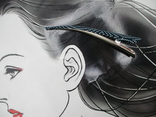 Load image into Gallery viewer, Blue Kimono Hair Clip, Minimalist Japanese Hair Claw Ship from USA