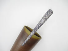 Load image into Gallery viewer, Purple Shibori Long Metal Hair Clip, Eco Friendly Japanese Gift, Ship from USA