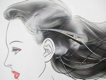 Load image into Gallery viewer, Purple Shibori Long Metal Hair Clip, Eco Friendly Japanese Gift, Ship from USA