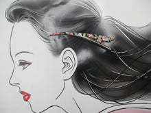 Load image into Gallery viewer, Colorful Floral Silk Kimono Upcycled Simple Beak Clip, 130mm Ship from USA