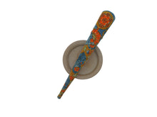Load image into Gallery viewer, Patina Blue Brown Statement Silk Kimono Alligator Hair Clip