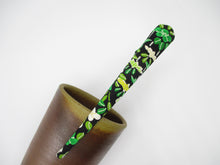 Load image into Gallery viewer, Green X Black Minimalist Silk Kimono Hair Clip Ship from USA 130mm, 5 1/8 inches