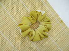 Load image into Gallery viewer, Yellow Hakkake Upcycled Vintage Silk Kimono Scrunchie Ship from USA
