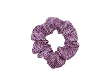 Load image into Gallery viewer, Purple Shibori Vintage Kimono Scrunchies, Ship from USA