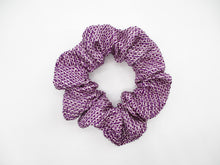Load image into Gallery viewer, Purple Shibori Vintage Kimono Scrunchies, Ship from USA