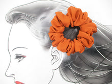 Load image into Gallery viewer, Burnt Orange Solid Kimono Scrunchie Eco Friendly Ship from USA