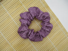 Load image into Gallery viewer, Purple Shibori Vintage Kimono Scrunchies, Ship from USA