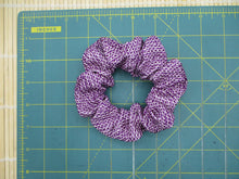 Load image into Gallery viewer, Purple Shibori Vintage Kimono Scrunchies, Ship from USA