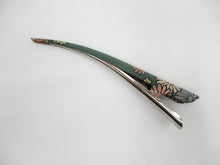 Load image into Gallery viewer, Statement Kimono Clip, Gray Minimalist Hair Stick 130mm Metal