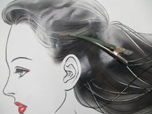 Load image into Gallery viewer, Statement Kimono Clip, Gray Minimalist Hair Stick 130mm Metal