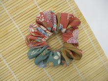 Load image into Gallery viewer, Beautiful Cihrimen Silk Kimono Scrunchies Eco Friendly Kawaii Pastel