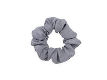 Load image into Gallery viewer, Solid Gray Silk Kimono Scrunchies, Handmade Japanese Gift Upcycled Silk Scrunchy