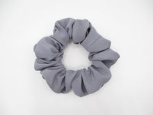 Load image into Gallery viewer, Solid Gray Silk Kimono Scrunchies, Handmade Japanese Gift Upcycled Silk Scrunchy