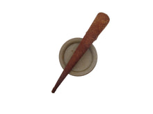 Load image into Gallery viewer, Statement Kimono Clip, Remake Kimono Long Metal Hair Clip Brown Rinzu