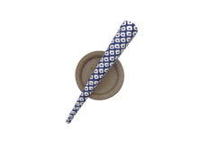 Load image into Gallery viewer, Purple Blue Shibori Kimono Hair Clip, Long Metal Clip