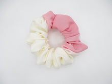 Load image into Gallery viewer, Kawaii Pink Accent Cream White Kimono Scrunchies