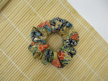 Load image into Gallery viewer, Silk Scrunchies, Wabi Sabi Floral Scrunchies, Ship from USA