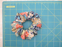 Load image into Gallery viewer, Silk Scrunchies, Wabi Sabi Floral Scrunchies, Ship from USA