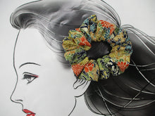 Load image into Gallery viewer, Silk Scrunchies, Wabi Sabi Floral Scrunchies, Ship from USA