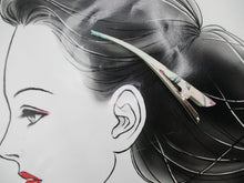 Load image into Gallery viewer, Minimalist Kimono Hair Stick, Alligator Metal Clip Pastel Floral