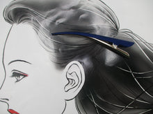 Load image into Gallery viewer, Kimono Clip, Long Metal Simple Clip, 130mm 5 1/8 inch Purplish Blue