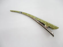 Load image into Gallery viewer, Yellow Brown Kimono Clip, 130mm Eco Friendly Upcycled Hair Clip