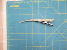 Load image into Gallery viewer, Yellow Brown Kimono Clip, 130mm Eco Friendly Upcycled Hair Clip