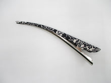 Load image into Gallery viewer, Black Kiribame Long Kimono Hair Clip, Alligator Metal Clip, Ship from USA