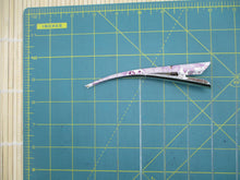 Load image into Gallery viewer, Kimono Hair Clip, Upcycled Hair Accessory, Minimalist Floral Elegant Purple