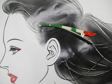 Load image into Gallery viewer, Statement Kimono Fabric Long Hair Slide