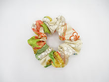 Load image into Gallery viewer, Elegant Pastel Kimono Scrunchies, Vintage Silk Fabric Hair Tie