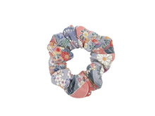 Load image into Gallery viewer, Pink Kimono Scrunchies, Silk Fabric Hair Tie Ship from USA Floral