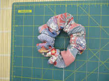 Load image into Gallery viewer, Pink Kimono Scrunchies, Silk Fabric Hair Tie Ship from USA Floral