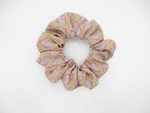 Load image into Gallery viewer, Silk Recycled Kimono Scrunchie, Ship from USA Upcycled Salmon Pink