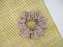 Load image into Gallery viewer, Silk Recycled Kimono Scrunchie, Ship from USA Upcycled Salmon Pink