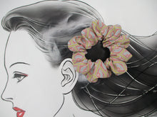 Load image into Gallery viewer, Silk Recycled Kimono Scrunchie, Ship from USA Upcycled Salmon Pink