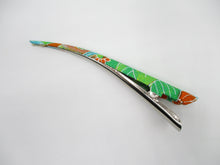 Load image into Gallery viewer, Floral Bold Hair Claw, Kimono Long Metal Hair Clip 5 1/8 inches 130mm
