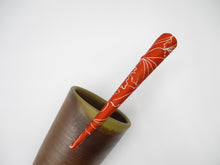 Load image into Gallery viewer, Minimalist Kimono Hair Stick, Alligator Metal Clip Burnt Orange