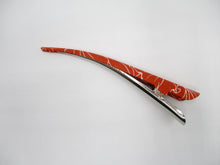 Load image into Gallery viewer, Minimalist Kimono Hair Stick, Alligator Metal Clip Burnt Orange