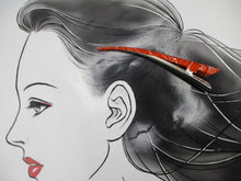 Load image into Gallery viewer, Minimalist Kimono Hair Stick, Alligator Metal Clip Burnt Orange