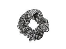 Load image into Gallery viewer, Black Shibori Kimono Silk Fabric Scrunchies Shipf from USA