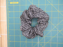 Load image into Gallery viewer, Black Shibori Kimono Silk Fabric Scrunchies Shipf from USA