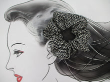 Load image into Gallery viewer, Black Shibori Kimono Silk Fabric Scrunchies Shipf from USA