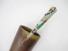 Load image into Gallery viewer, Colorful Japanese Silk Kimono Upcycled Minimalist Hair Claw