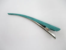 Load image into Gallery viewer, Japanese Kimono Long Alligator Clip, Ship from USA Turquoise Teal Blue